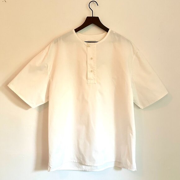 Lemaire Henley White T-Shirt - Picture 1 of 7